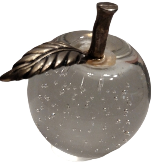 VINTAGE Glass Apple Paperweight - Picture 3 of 5